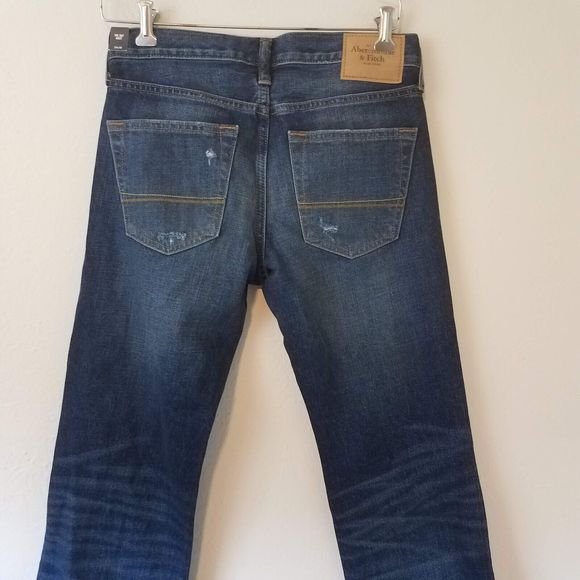 Abercrombie & Fitch Men's 28x30 The A&F Boot Cut Jeans Distressed NWT - Picture 8 of 11